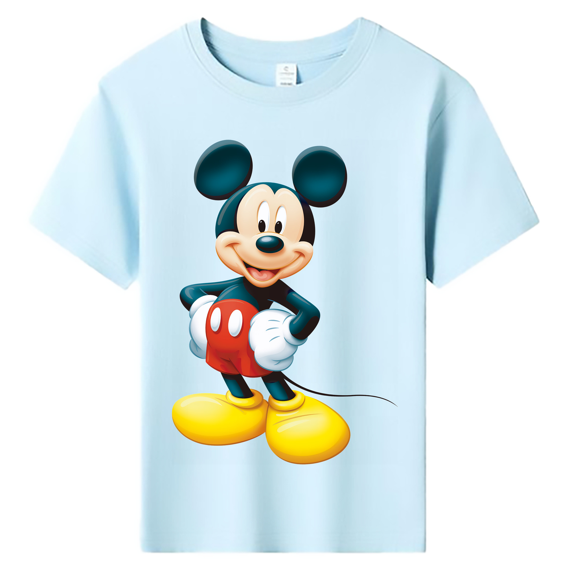 （画像用） ミッキーマウス Mickey Mouse 綿100％キッズTシャツ（フロントプリント）